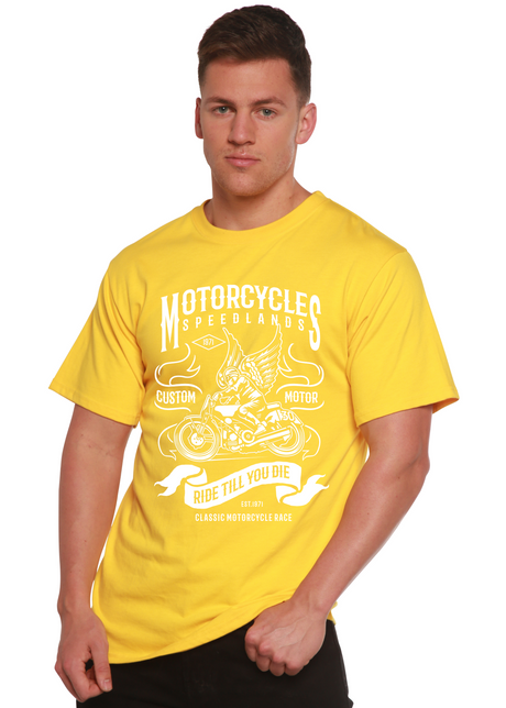 Motorcycles Men's Bamboo Viscose/Organic Cotton Short Sleeve Graphic T-Shirt