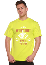 The Real Workout Men's Bamboo Viscose/Organic Cotton Short Sleeve Graphic T-Shirt