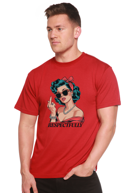 Respectfully Middle Finger Unisex Bamboo/Cotton Graphic T-Shirt