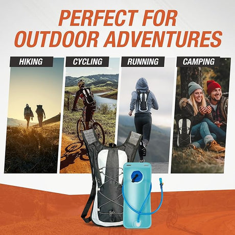 Military-Grade Hydration Backpack, 3L Water Reservoir Pack with Insulated Flow Tube, Tactical Outdoor Gear for Hiking Camping Cycling, Adjustable Padded Straps, Weather-Resistant Pack