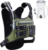 Running Vest with 2L Water Bladder, USA Original Patent, Lightweight Adjustable Chest Pack with Gear Holder, Reflective Running Hydration Vest for Women Men for Marathon