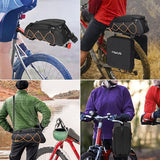 MOSISO Bike Rack Bag with 2 Removable Panniers, Waterproof Bike Trunk Cooler Storage Handbag Insulated Bicycle Rear Seat Pouch, Bicycle Storage Saddle Shoulder Bag Cycling Luggage Pouch, Black