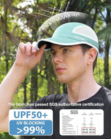 GADIEMKENSD Mens Folding Outdoor Hat Long Brim UPF 50+ Sun Protection