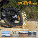 V20 4.0 Electric Bike for Adults,28/30Mph Max Speed,48V15.6Ah Battery,25-68 Miles Max Range, Dual Hydraulic Brakes Ebike,Turning Light, Electric Bike for Commute/Offroad/Rain/Snow Riding.