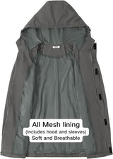 COOFANDY Men's Rain Jacket Waterproof With Hood Lightweight Packable Shell Raincoat Windbreaker For Cycling Golf Travel