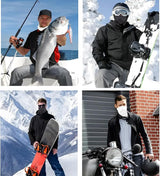 5 Pack of Balaclava Headgear, Outdoor Men's and Women's Ski Caps, Mask, Airsoft Gun, Motorcycle Cover, Helmet (Black, White)
