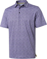 Men's Golf Polo Shirts Short Sleeve Striped Performance Moisture Wicking Dry Fit Golf Shirts for Men