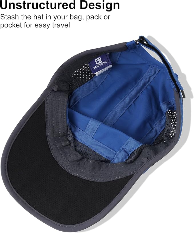GADIEMKENSD Mens Folding Outdoor Hat Long Brim UPF 50+ Sun Protection