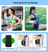 HiRui Cell Phone Holder Arm Bag & Wrist Bag for Phone, Sports Running Armband for Gym & Cycling, Compatible with iPhone 16/16Pro/Plus/15/14 Samsung Galaxy All Phones, Reflective & Adjustable (Purple)