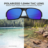 KastKing Chippewa Polarized Fishing Sunglasses, UV400 Protection Full Wrap Frame Sports Cycling Sunglasses, 1.0mm TAC Lenses