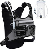 Running Vest with 2L Water Bladder, USA Original Patent, Lightweight Adjustable Chest Pack with Gear Holder, Reflective Running Hydration Vest for Women Men for Marathon