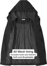 COOFANDY Men's Rain Jacket Waterproof With Hood Lightweight Packable Shell Raincoat Windbreaker For Cycling Golf Travel