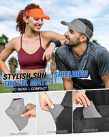 GXCROR Sports Sun Visor Hat Men Women, Lightweight Breathable Quick Dry Sports Sun Hat for Running Golf Tennis
