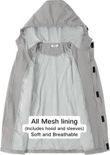 COOFANDY Men's Rain Jacket Waterproof With Hood Lightweight Packable Shell Raincoat Windbreaker For Cycling Golf Travel