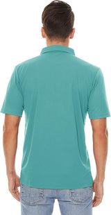 MAGCOMSEN Men's Polo Shirts 3 Buttons Casual Work T Shirts Quick Dry Short Sleeve Golf Shirt Pique Jersey Outdoor Performance