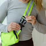 Reflective Belt Bag Night Sash for Night Safety - High Visibility Hip Bag Waist Pack with Large Storage Pouch - Adjustable Night Fanny Pack for Dog Walking, Hiking, Biking