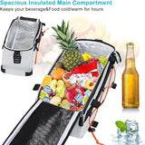MOSISO Bike Rack Bag with 2 Removable Panniers, Waterproof Bike Trunk Cooler Storage Handbag Insulated Bicycle Rear Seat Pouch, Bicycle Storage Saddle Shoulder Bag Cycling Luggage Pouch, Silver