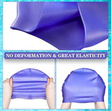 Syhood 6 Pieces Unisex Adult Silicone Swim Cap Waterproof Swimming Hat Non Slip Pool Hat Elastic Silicone Cap for Long and Short Hair