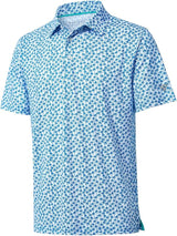 Men's Golf Polo Shirts Short Sleeve Striped Performance Moisture Wicking Dry Fit Golf Shirts for Men