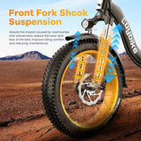 Folding Electric Bike for Adults with Peak 1000W Motor, 48V 20AH Battery up to 30MPH 80 Miles, 20" Fat Tire All Terrain Ebike, Front Suspension 7-Speed Commuter E Bike, Step-Thru, UL Certified
