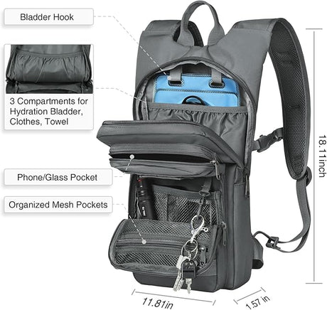 NOOLA Hydration Backpack with 3L TPU Water Bladder, Tactical Molle Water Backpack for Men Women, Hydration Pack for Hiking, Biking, Running and Climbing