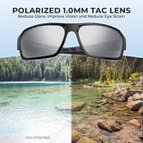 KastKing Chippewa Polarized Fishing Sunglasses, UV400 Protection Full Wrap Frame Sports Cycling Sunglasses, 1.0mm TAC Lenses
