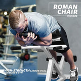 Roman Chair Back Extender - Angle & Height Dual Adjustable Hyperextension Bench for Home Gym - Adjustable Back Exercise Machine
