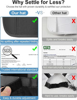 GADIEMKENSD Mens Folding Outdoor Hat Long Brim UPF 50+ Sun Protection
