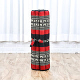 Leewadee Meditation Cushion Set – 1 Round Zafu Meditation Pillow and 1 Square Roll-Up Zabuton Meditation Mat, Pillows Bundle Filled with Kapok