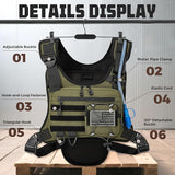 Hydration Vest with 2L Water Bladder for Men and Women,Lightweight Adjustable Hydration Backpack,Reflective Running Hydration Chest Bag for Hiking Climbing Cycling