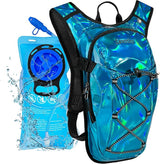 Reflective Hydration Backpack, Hydration Pack - Water Backpack with 2L/3L Hydration Bladder, Essential for Festivals - Rave Hydration Pack for Hiking, Running, Cycling, and Festivals