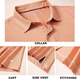 Mens Golf Shirt Moisture Wicking Dry Fit Performance Sport Short Sleeve Striped Golf Polo Shirts for Men