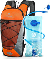 Nepest Hydration Backpack with 2L Water Bladder for Cycling, Water Backpack for Hiking Running, Lightweight Hydration Pack, Grey