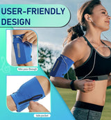 HiRui Running Armband Sleeve Universal Sports Armband Cell Phone Holder Armband for Exercise Workout, Compatible with iPhone 16/15/14/13/Plus/Pro Samsung Galaxy All Phones (S, Blue)