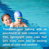 Sporti Silicone Swim Cap for Kids, Unisex Youth Swimming Cap, Protection Bathing Caps for Your Children, Aged 2-10