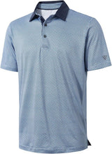 Men's Golf Polo Shirts Short Sleeve Striped Performance Moisture Wicking Dry Fit Golf Shirts for Men