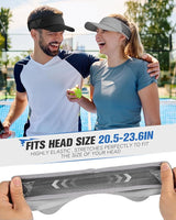 GXCROR Sports Sun Visor Hat Men Women, Lightweight Breathable Quick Dry Sports Sun Hat for Running Golf Tennis