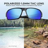 KastKing Chippewa Polarized Fishing Sunglasses, UV400 Protection Full Wrap Frame Sports Cycling Sunglasses, 1.0mm TAC Lenses