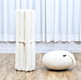 Leewadee Meditation Cushion Set – 1 Round Zafu Meditation Pillow and 1 Square Roll-Up Zabuton Meditation Mat, Pillows Bundle Filled with Kapok