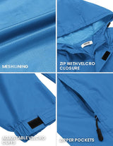 COOFANDY Men's Rain Jacket Waterproof With Hood Lightweight Packable Shell Raincoat Windbreaker For Cycling Golf Travel