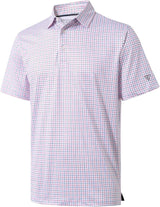 Men's Golf Polo Shirts Short Sleeve Striped Performance Moisture Wicking Dry Fit Golf Shirts for Men