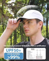 GADIEMKENSD Mens Folding Outdoor Hat Long Brim UPF 50+ Sun Protection