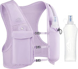 Running Vest for Women Men, USA Original Patent, Adjustable Chest Straps Running Hydration Vest with 500ml Soft Flask, Lightweight Reflective Hydration Backpack for Marathon