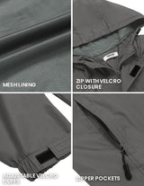 COOFANDY Men's Rain Jacket Waterproof With Hood Lightweight Packable Shell Raincoat Windbreaker For Cycling Golf Travel