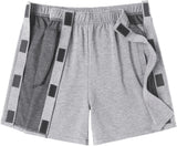 Deyeek Unisex Tear Away Shorts Snap On Athletic Cotton Shorts Post Knee Surgery Recovery Hip Replacement Pants with Pockets