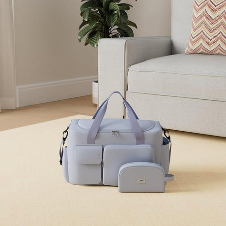 FIORETTO Women's Gym Duffle Bag with Shoes Compartment, 37L Capacity, Ideal for Travel, Gym, Sports, Duffel, Weekender