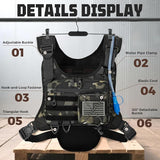 Hydration Vest with 2L Water Bladder for Men and Women,Lightweight Adjustable Hydration Backpack,Reflective Running Hydration Chest Bag for Hiking Climbing Cycling