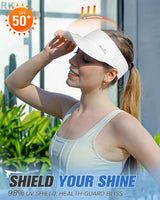 GXCROR Sports Sun Visor Hat Men Women, Lightweight Breathable Quick Dry Sports Sun Hat for Running Golf Tennis