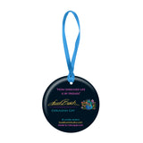 Laurel Burch Cerulean Cat Porcelain Keepsake Ornament – Flat Ceramic, Gift-Ready