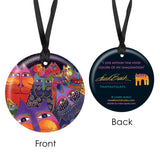 Laurel Burch Laurel Burch Fantasticats Porcelain Keepsake Ornament – Flat Ceramic, Gift-Ready